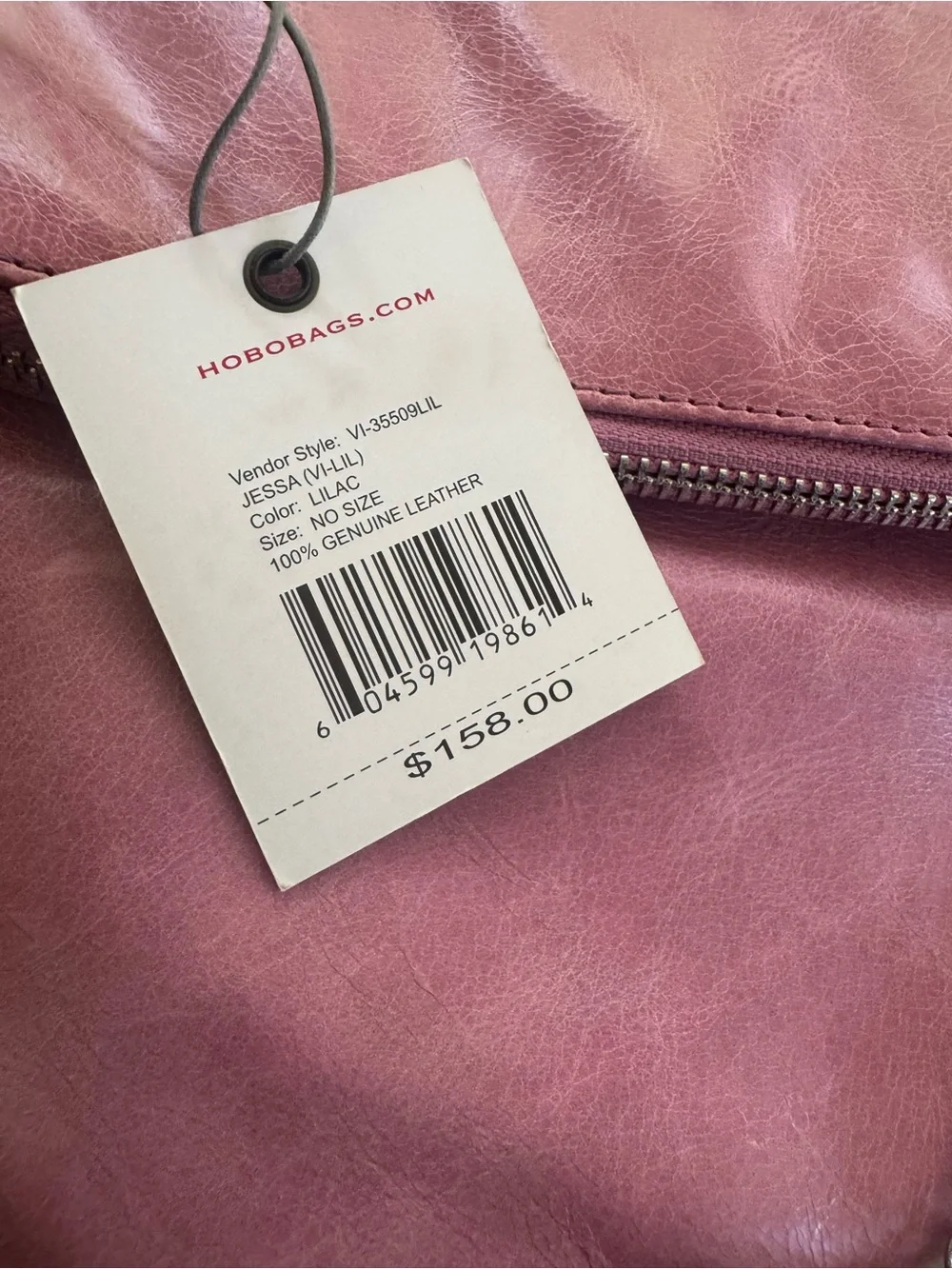 HOBO INTERNATIONAL HANDBAG JESSA LARGE LEATHER ENVELOPE CLUTCH BAG $158 LILAC